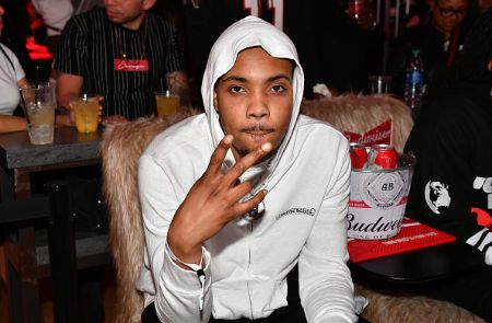 Rapper G Herbo gesturing at the camera. He had released his debut album in 2017.